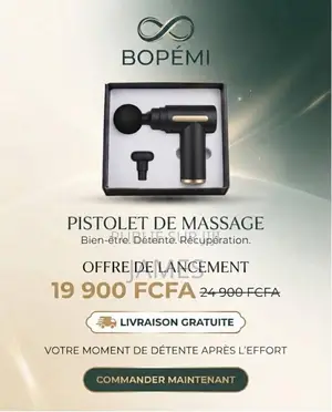 Pistolet De Massage BOPÉMI — 19 900 FCFA — Livraison Gratuite