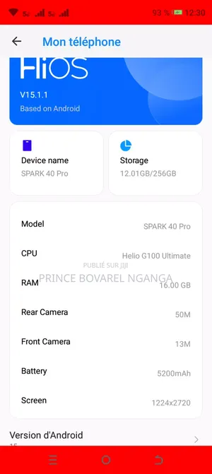 Tecno Spark 40 Pro 256 GB Autre