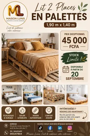 Lit 2 Places en Palettes