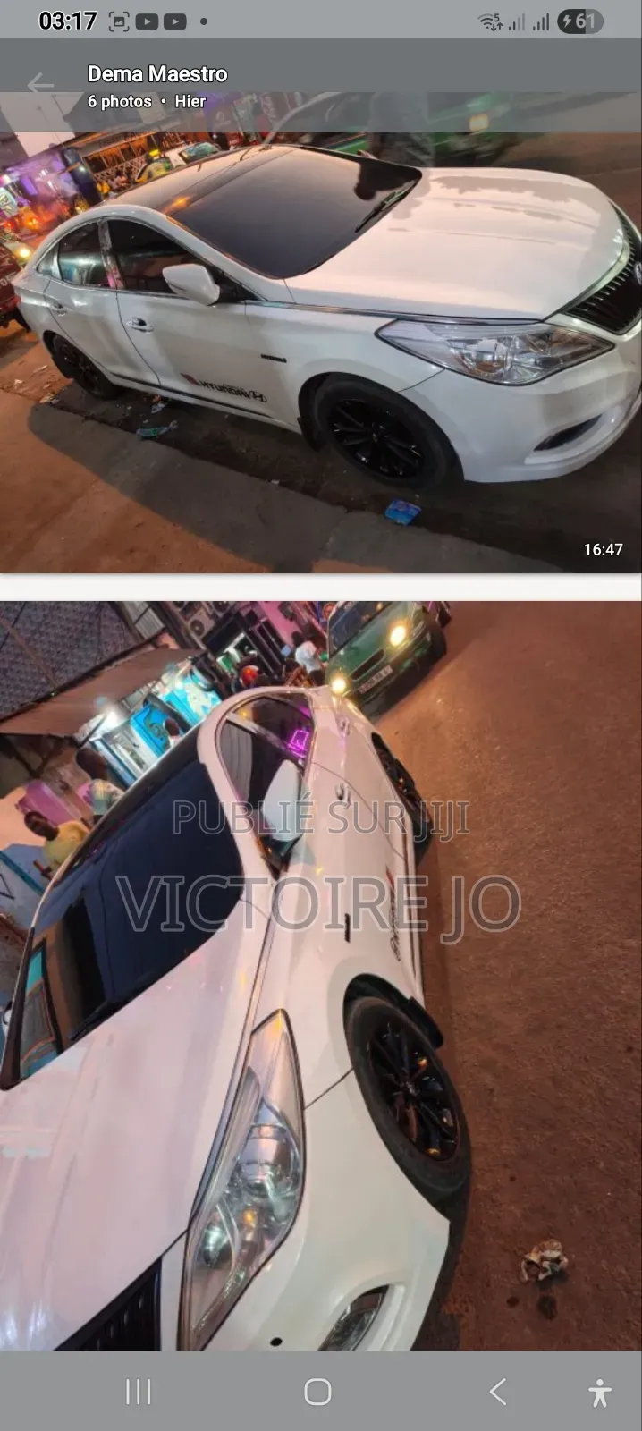 Hyundai Grandeur 2015 Blanc