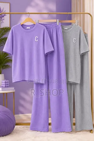 Ensemble Femme 2 Pièces (Tshirt + Pantalon Large)