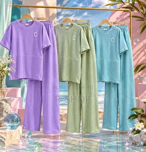 Ensemble Femme 2 Pièces (Tshirt + Pantalon Large)