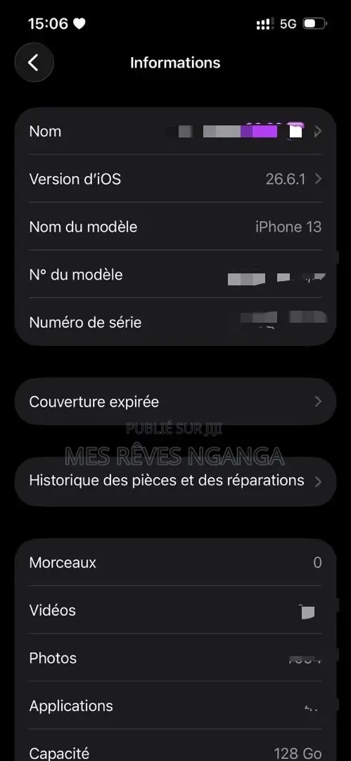 Pomme iPhone 13 128 GB Autre