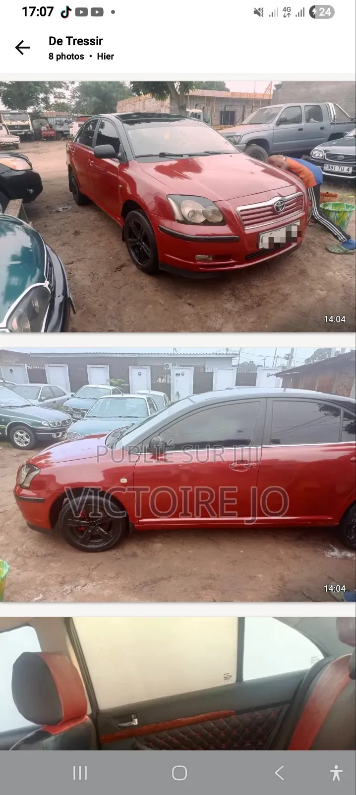 Toyota Avensis 2014 Rouge