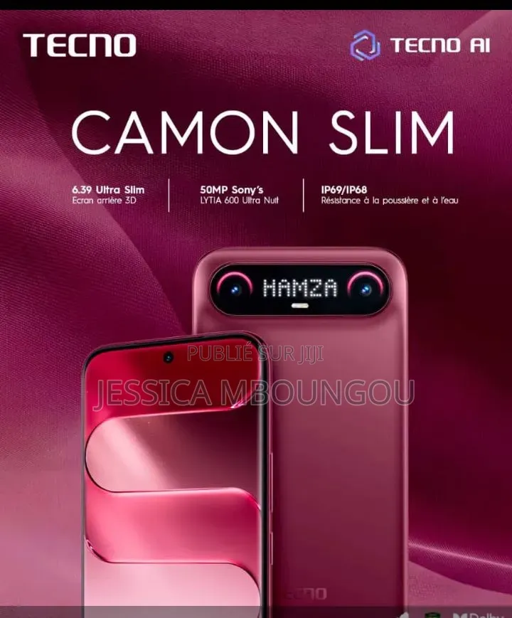 Nouveau Tecno Camon Slim 128 GB Rose