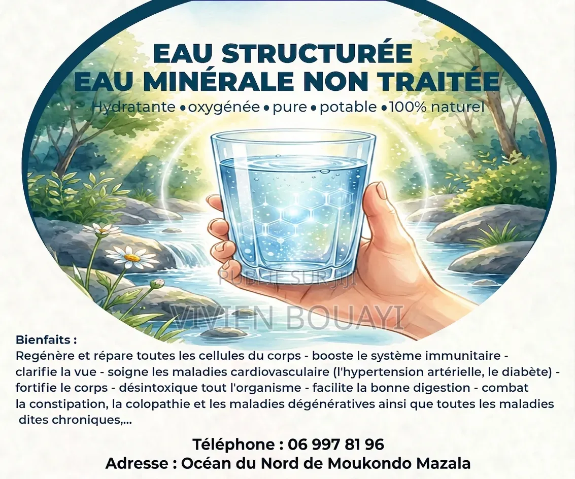 Eau Structurée Minérale Non Traitée 100% Naturelle