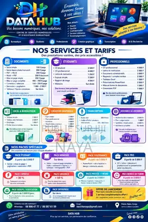 DATA HUB: Vente De Services Bureautique Et Informatique