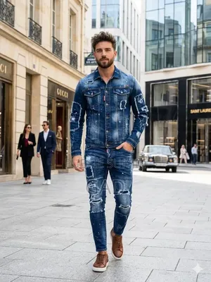 Costume en Jeans Bleu