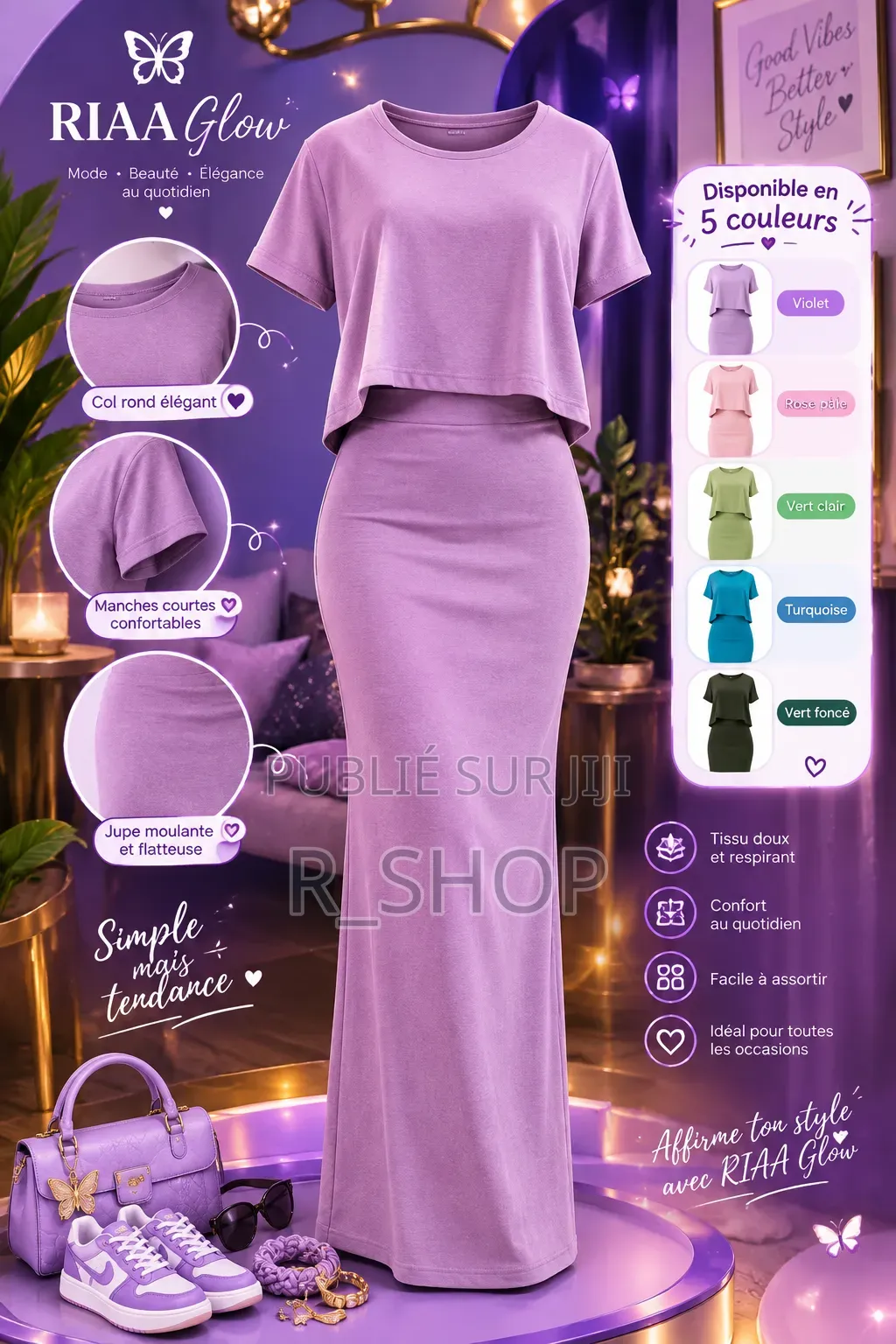 Ensemble Femme 2 Pièces Chic Tendance