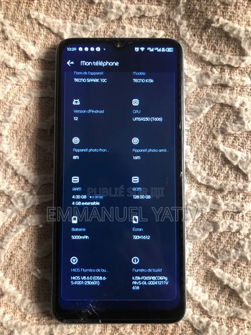 Tecno Spark 10C 128 GB Bleu