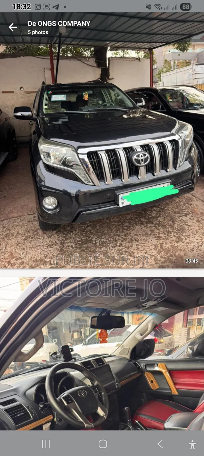 Toyota Land Cruiser Prado 2015 Noir
