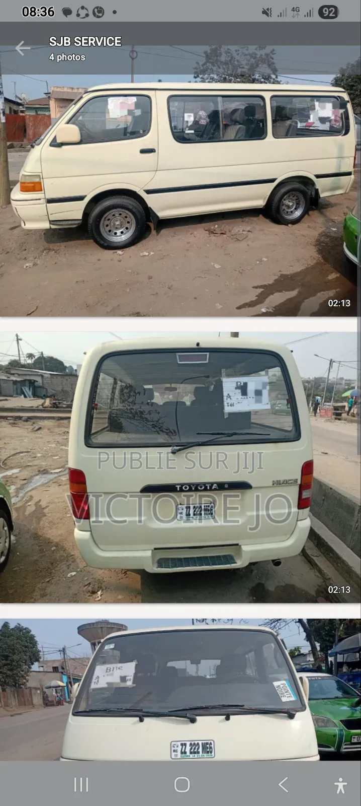 Toyota HiAce 2020 Blanc