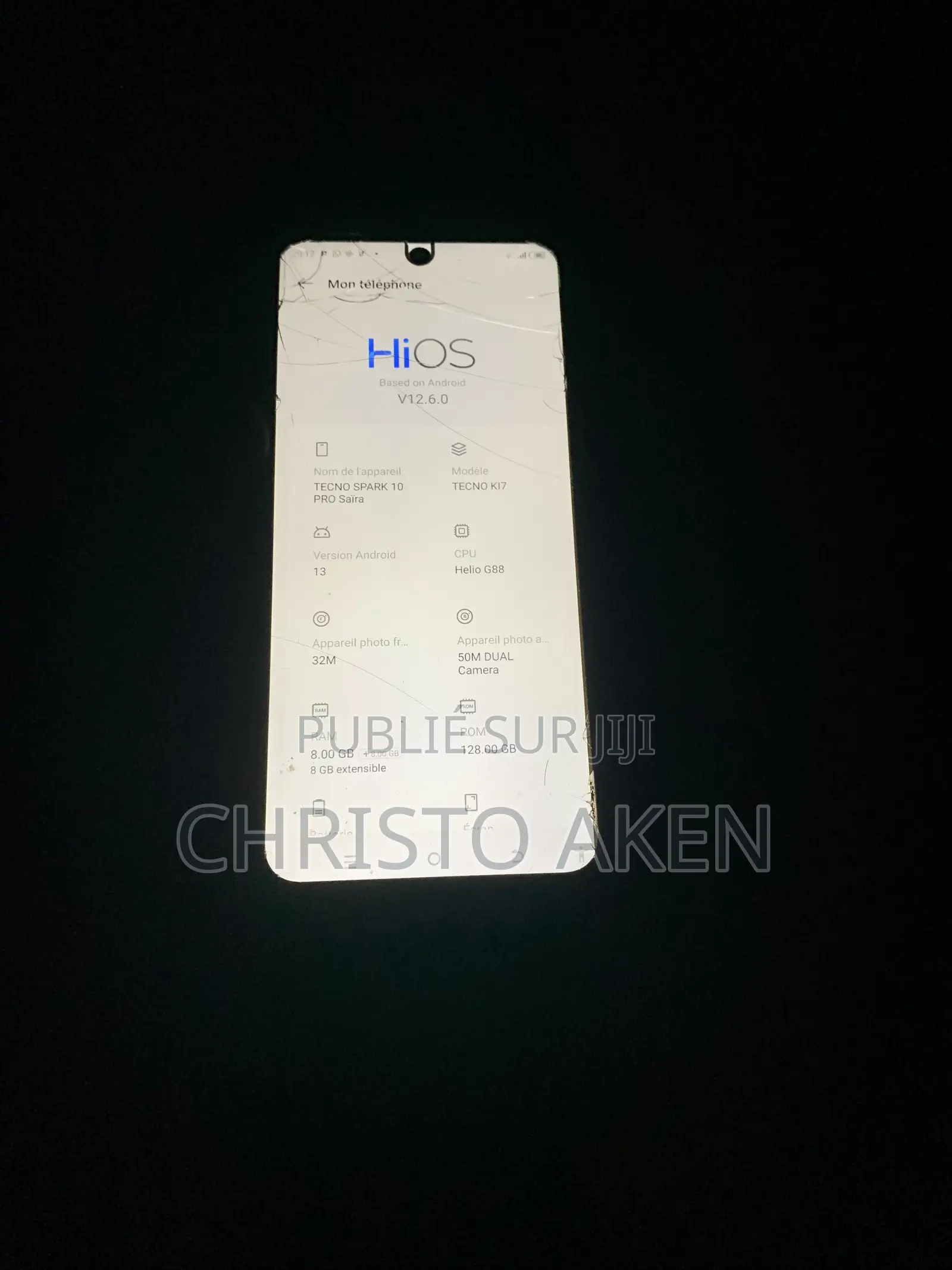 Tecno Spark 10 Pro 128 GB Blanc