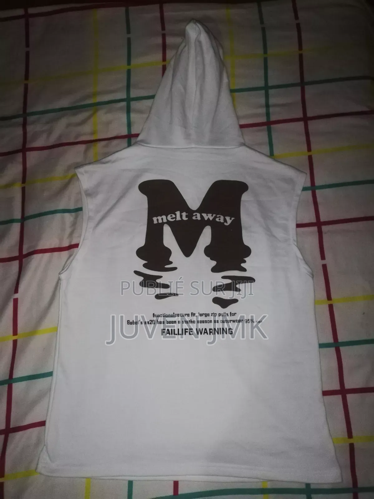 Ensemble 2 Pièces Blanc Homme T-Shirt Sans Manche +Short