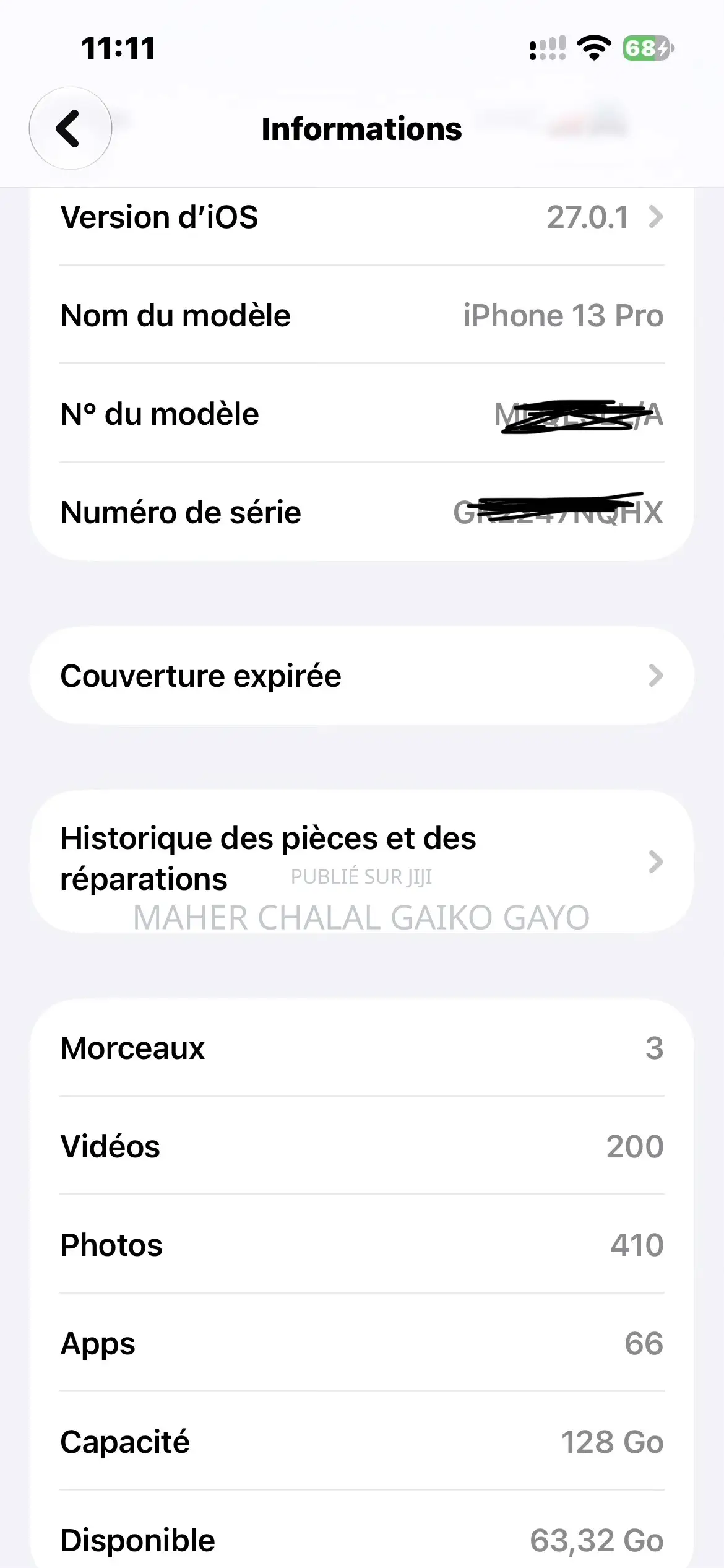 Apple iPhone 13 Pro 128 GB Bleu