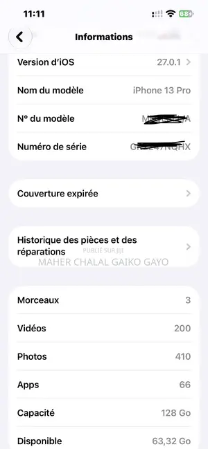 Apple iPhone 13 Pro 128 GB Bleu