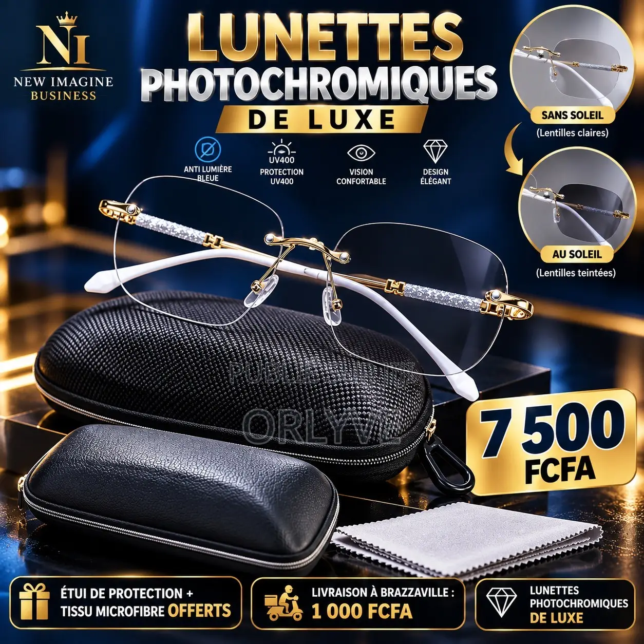 Lunettes Photochromique Anti Lumière Bleue UV400