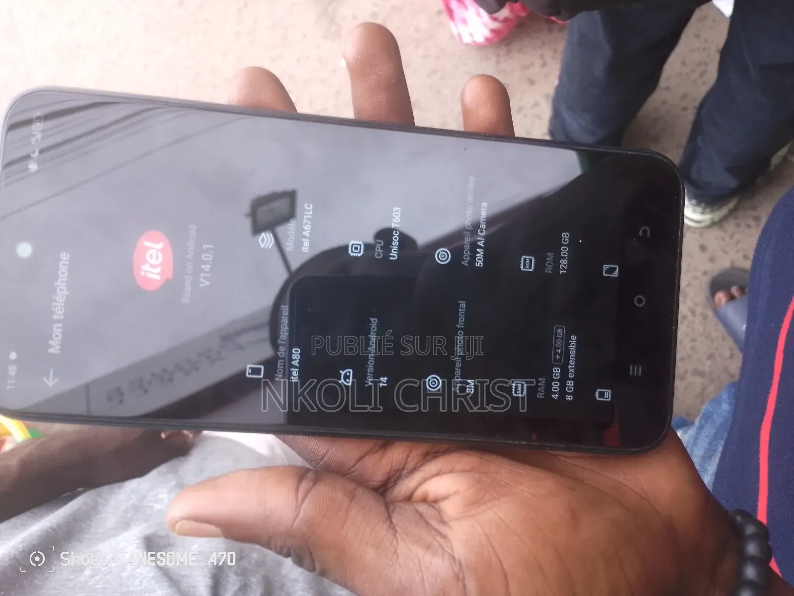 Itel A80 128 GB Argenté