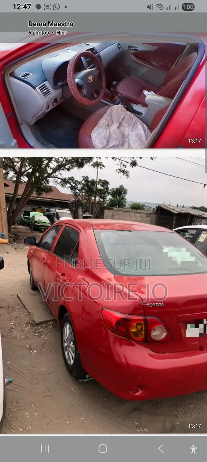 Toyota Corolla 2011 Rouge