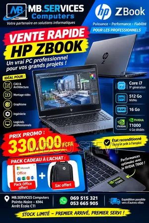 Ordinateur portable HP ZBook 15 G6 16GB Nvidia SSD 512GB