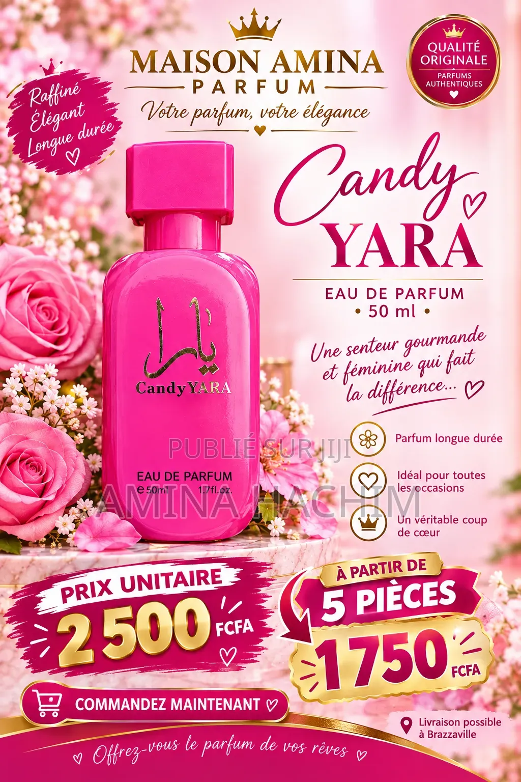 Parfums De Qualité À Vendre – Prix 2500F
 Parfums Tendance