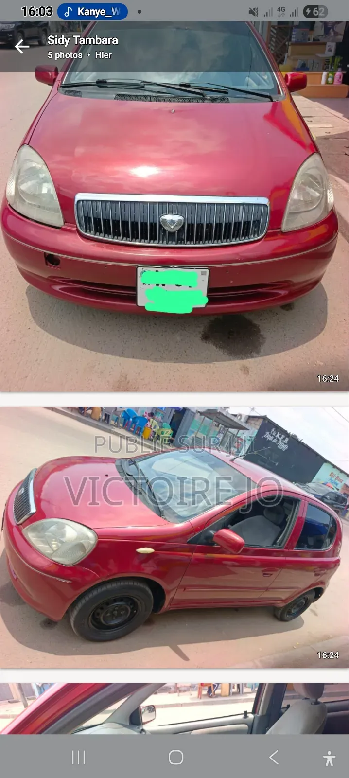 Toyota Yaris 2014 Rouge
