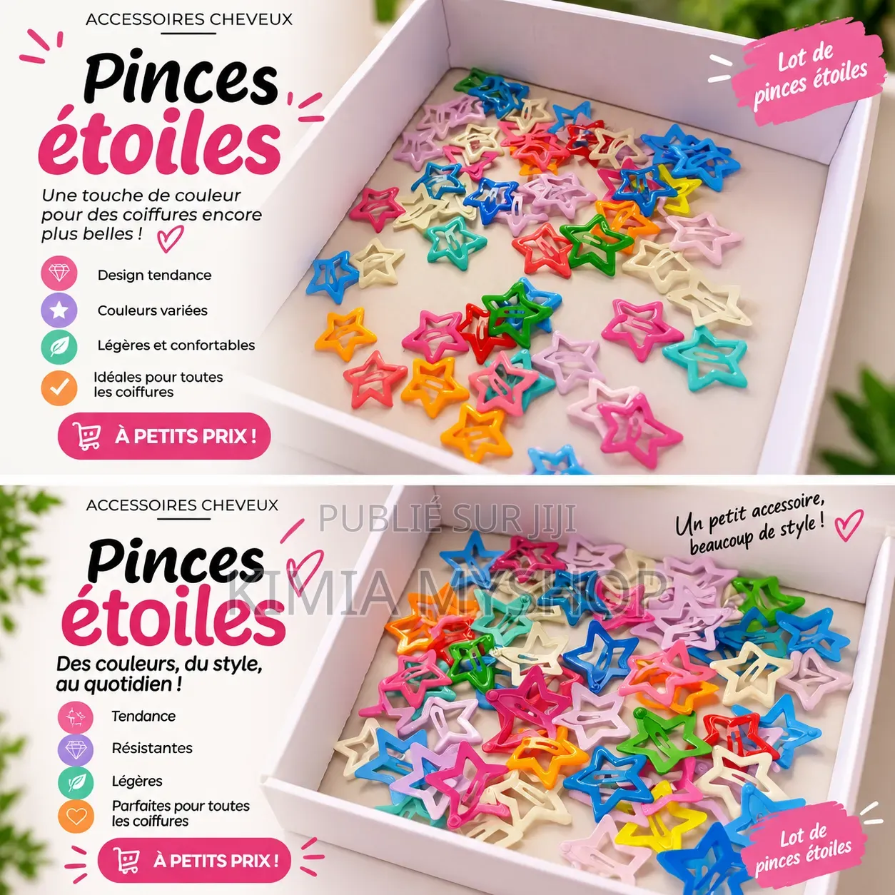 Pinces À Cheuveux Étoiles