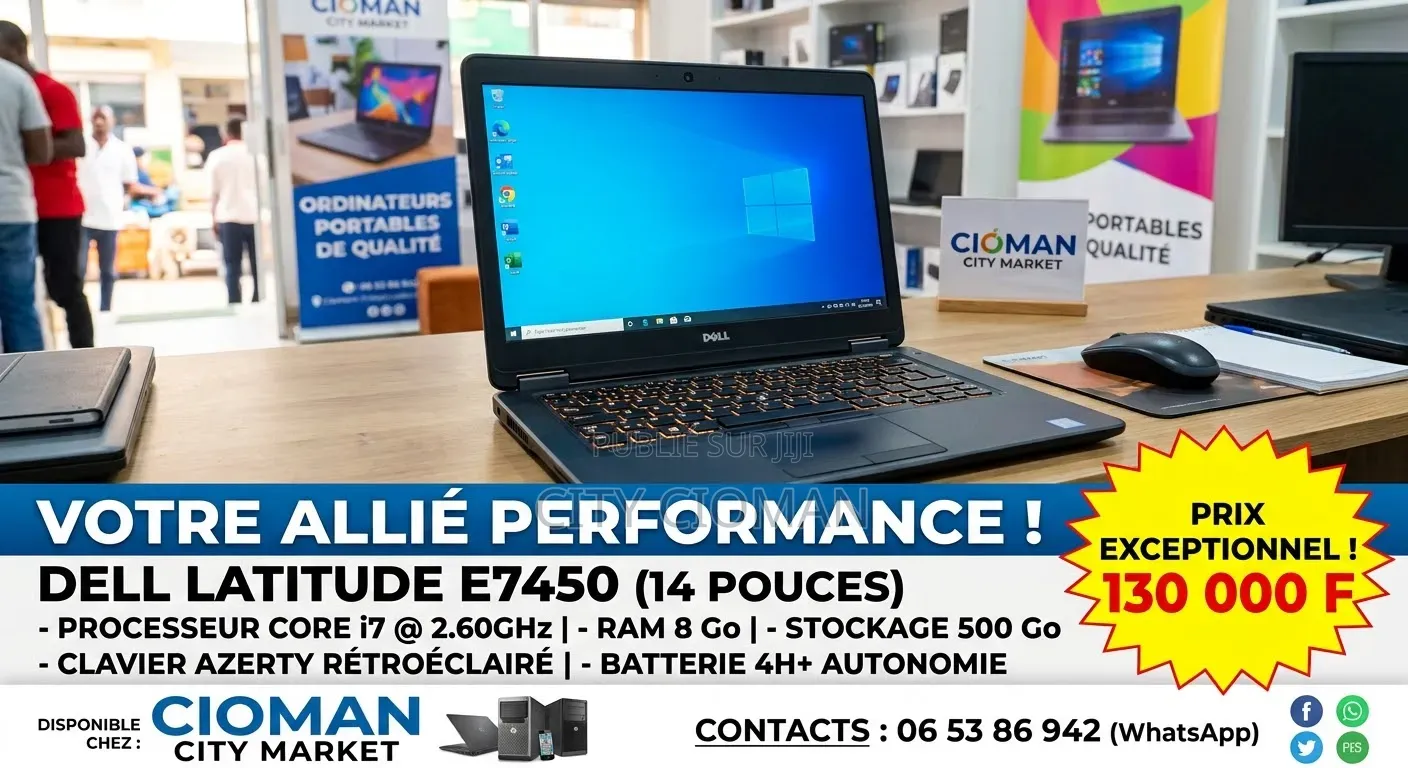 Nouveau Dell Latitude E7450 8GB Intel Core i7 HDD+SSD 500GB