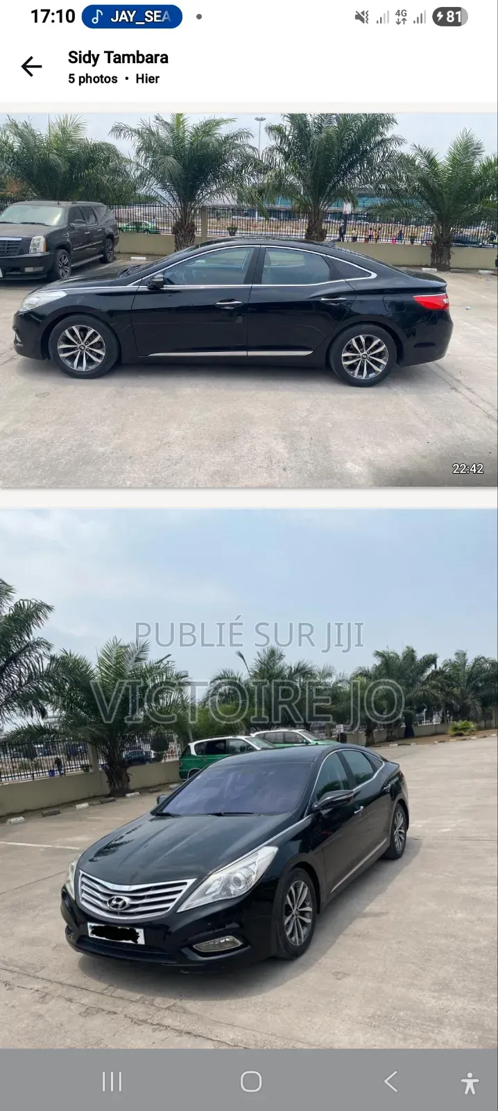 Hyundai Grandeur 2018 Noir