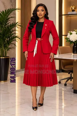 Ensemble Jupe Plissée Avec Veste