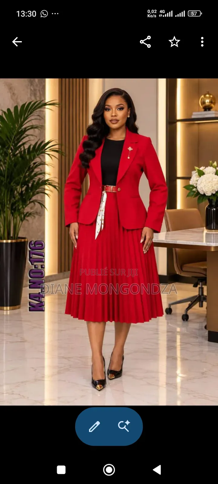 Ensemble Jupe Plissée Avec Veste