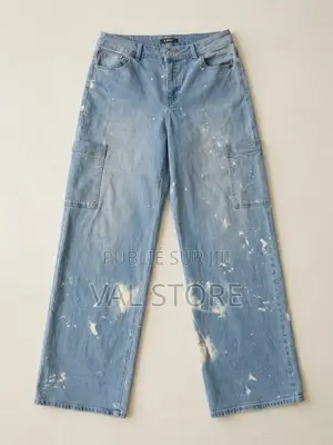 Jean Cargo Homme Bleu Clair Custom