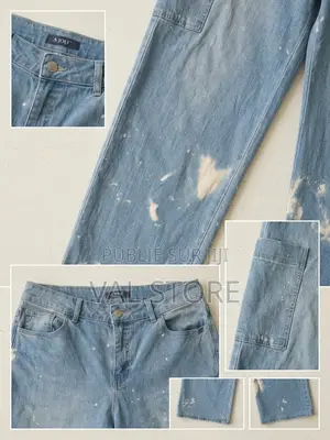 Jean Cargo Homme Bleu Clair Custom