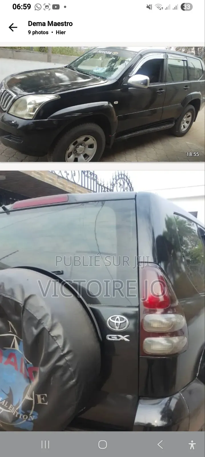 Toyota Land Cruiser Prado 2010 Noir