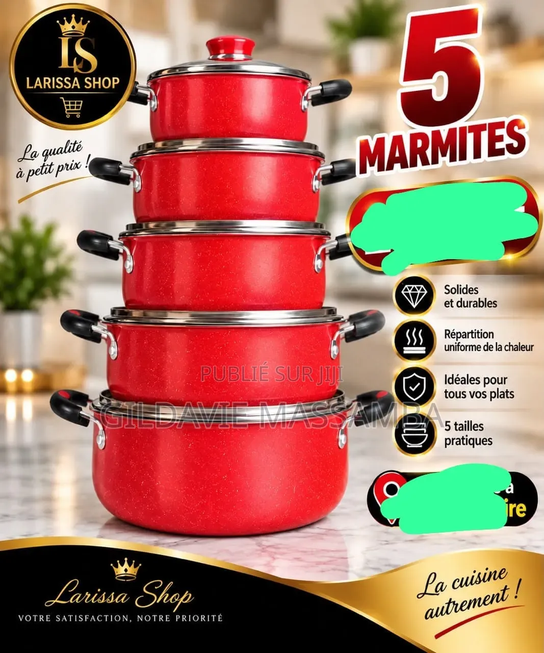 5 Marmites Disponible