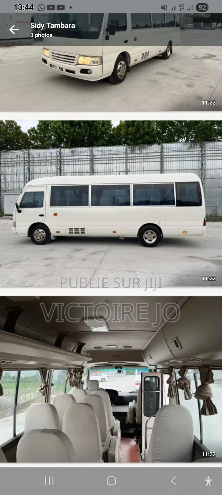 Toyota Coaster 2021 Blanc
