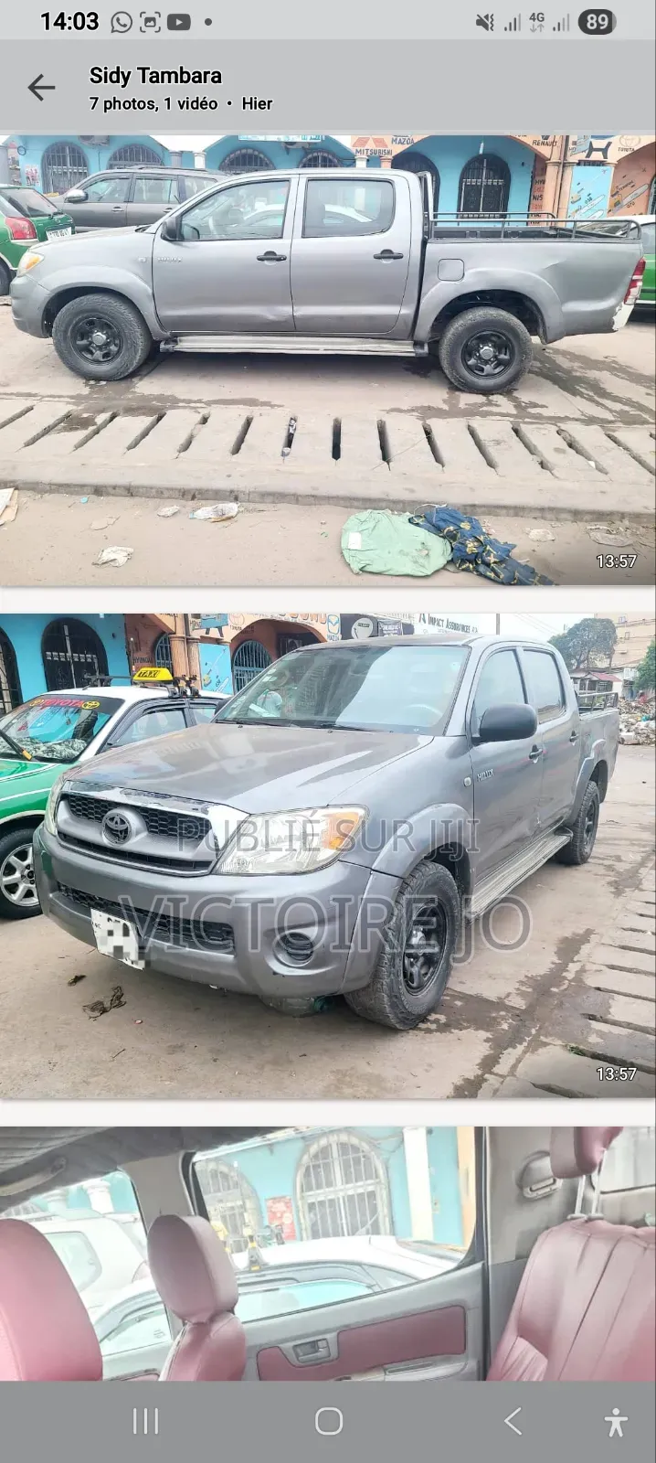 Toyota Hilux 2012 Gris