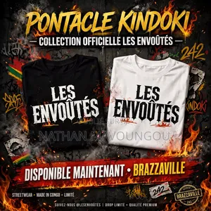 T-Shirts Les Envoûtés Dessin Argenté Streetwear Congo