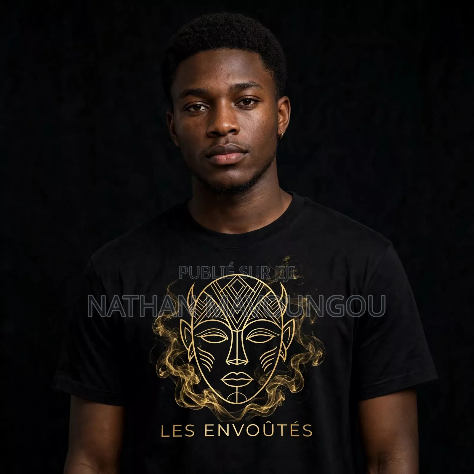 T-Shirts Les Envoûtés Dessin Argenté Streetwear Congo