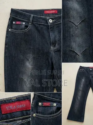 Jean Homme Bleu Foncé À Motifs v – Style Streetwear