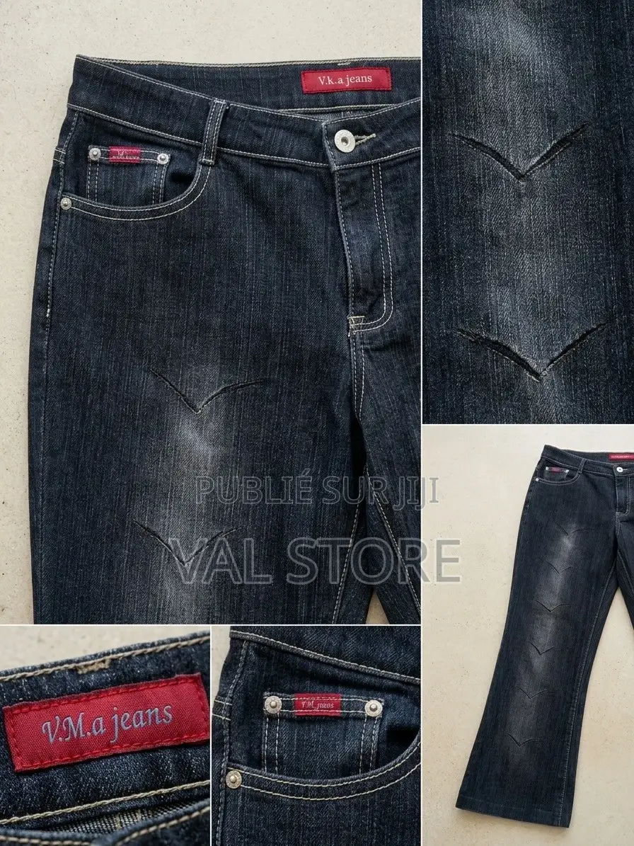 Jean Homme Bleu Foncé À Motifs v – Style Streetwear