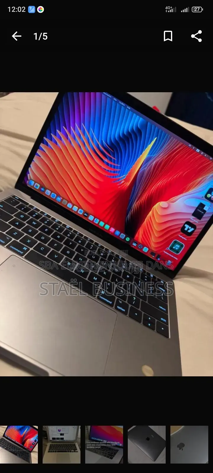 Ordinateur portable Apple MacBook Air 2017 16GB Intel Core i7 SSD 256GB