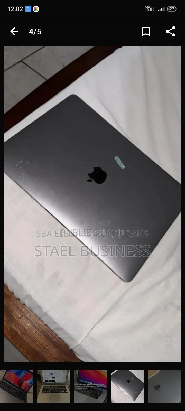 Ordinateur portable Apple MacBook Air 2017 16GB Intel Core i7 SSD 256GB