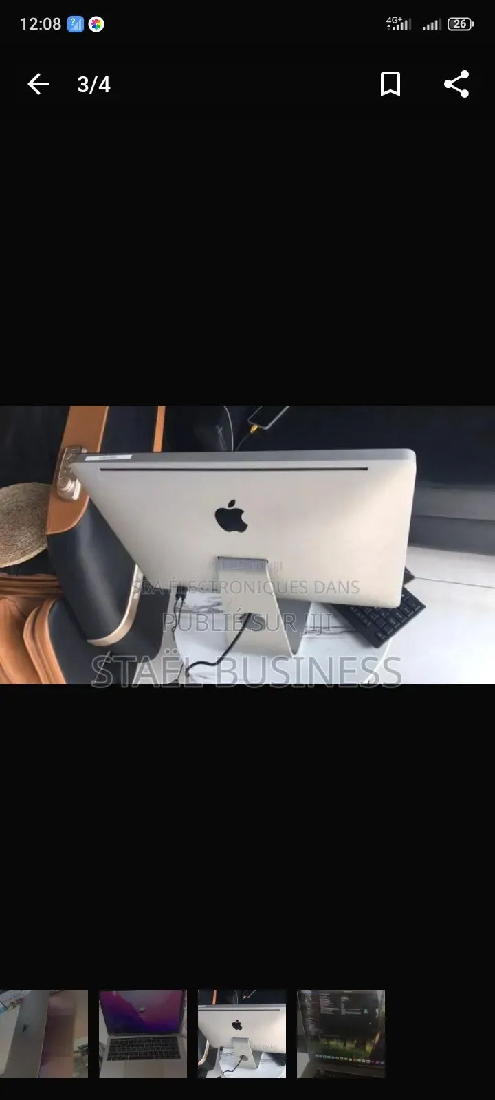 Ordinateur de bureau Apple iMac 8GB Intel Core i5 HDD+SSD 500GB