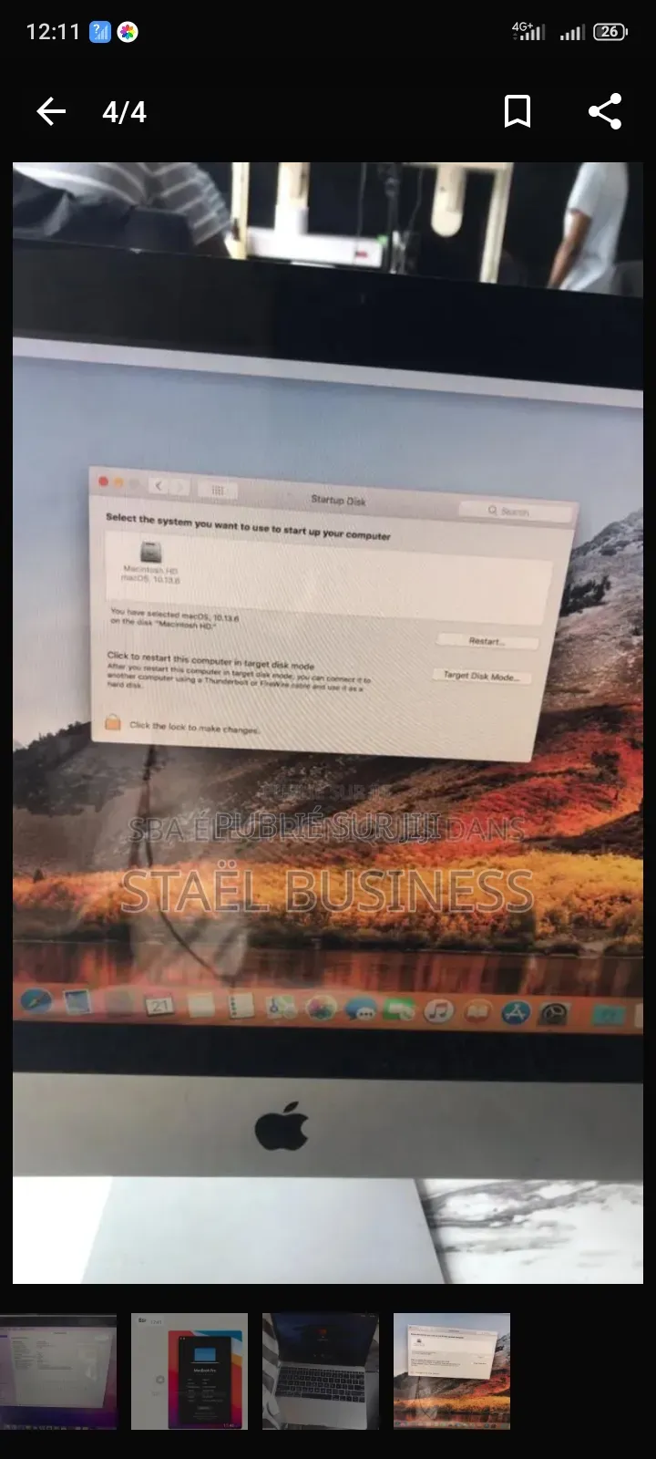 Ordinateur de bureau Apple iMac 8GB Intel Core i5 HDD+SSD 500GB
