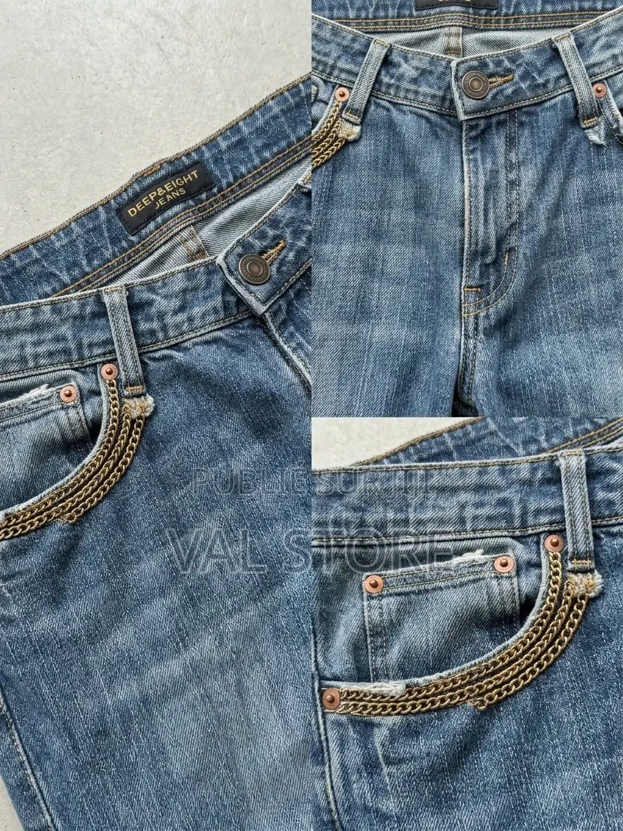 Jean Homme Bleu Clair Effet Destroy – Style Streetwear Y2K