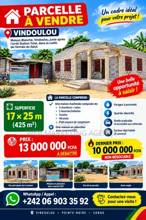 3chbre Appartement dans Terrain Et, Loandjili à Vendre