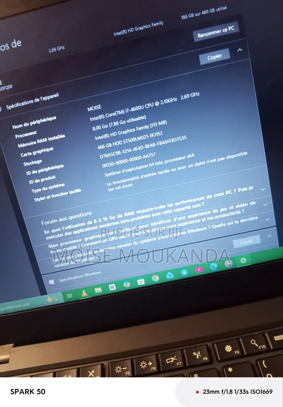 Nouveau Lenovo ThinkPad T440s 8GB Intel Core 7 HDD 500GB