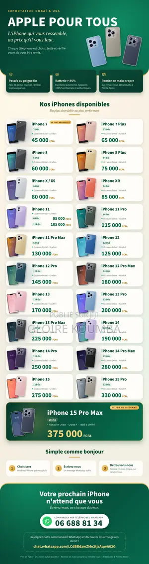 Nouveau Apple iPhone 11 64 GB Argenté