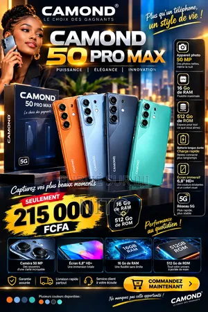 Nouveau Tecno Camon 50 Ultra 512 GB Gris